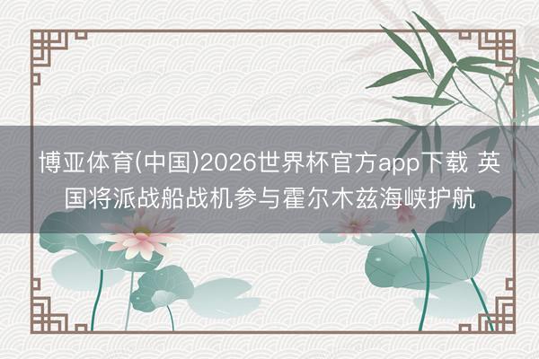 博亚体育(中国)2026世界杯官方app下载 英国将派战船战机参与霍尔木兹海峡护航